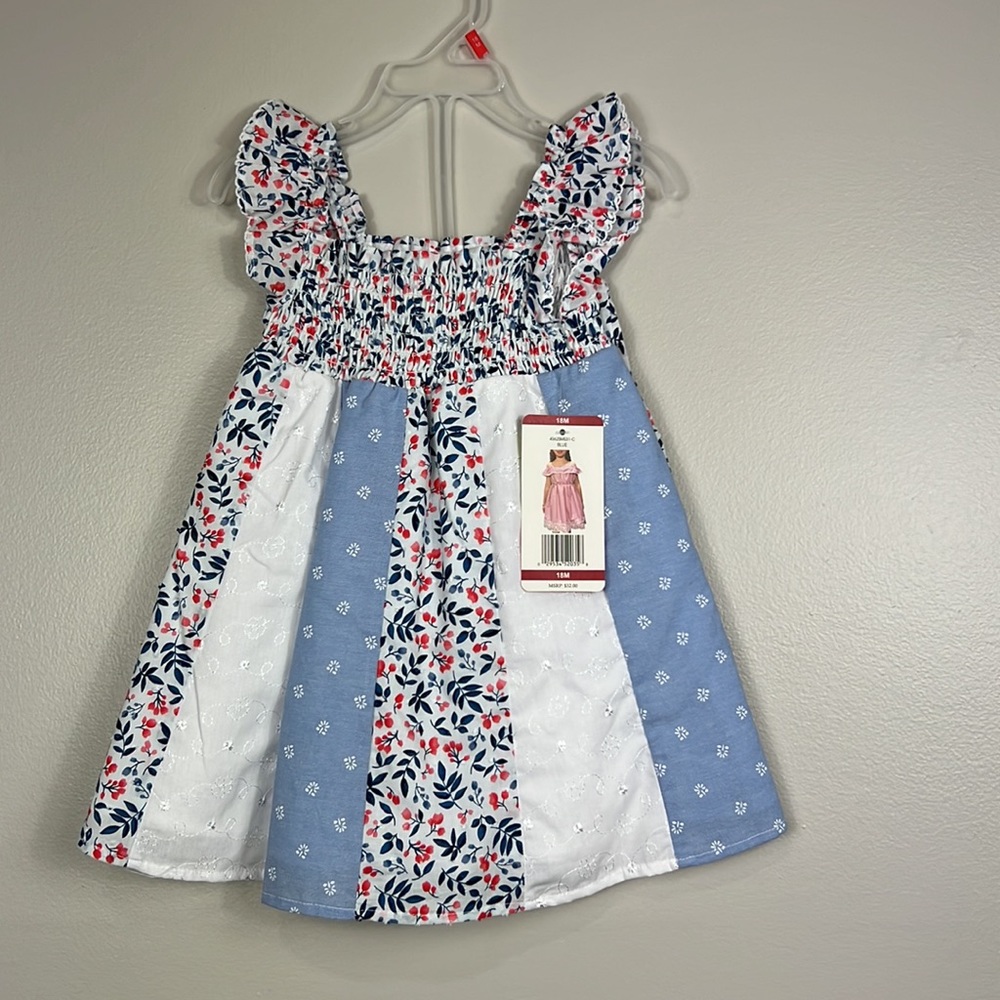 Penelope Mack l Red White Blue Floral Dress USA